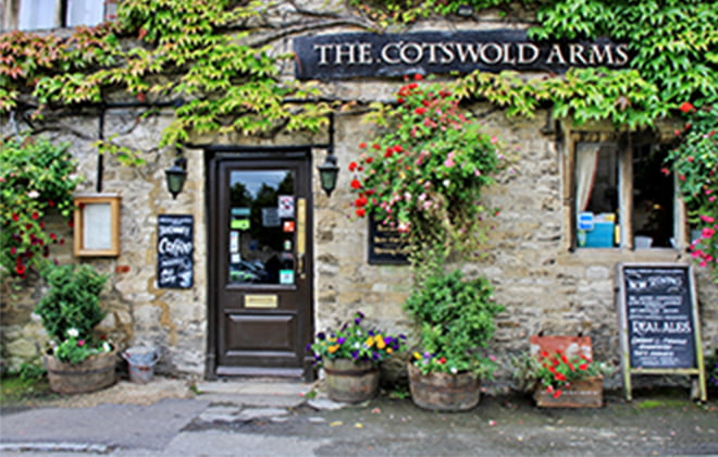 ヨーロッパの飲食店の外観