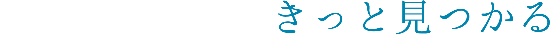 きっと見つかる